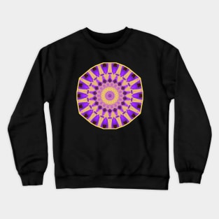 Stunning purple and yellow mandala Crewneck Sweatshirt